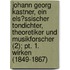 Johann Georg Kastner, Ein Els?Ssischer Tondichter, Theoretiker Und Musikforscher (2); Pt. 1. Wirken (1849-1867)