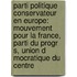 Parti Politique Conservateur En Europe: Mouvement Pour La France, Parti Du Progr S, Union D Mocratique Du Centre