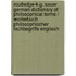 Routledge-K.G. Sauer German Dictionary of Philosophical Terms / Worterbuch Philosophischer Fachbegriffe Englisch
