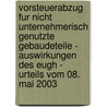 Vorsteuerabzug Fur Nicht Unternehmerisch Genutzte Gebaudeteile - Auswirkungen Des Eugh - Urteils Vom 08. Mai 2003 door Sascha Habel
