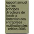Rapport Annuel Sur Les Principes Directeurs De L'Ocde A L'Intention Des Entreprises Multinationales - Edition 2006