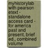 Myhistorylab With Pearson Etext - Standalone Access Card - For America Past And Present, Brief Ed., Combined Volume