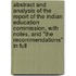 Abstract And Analysis Of The Report Of The Indian Education Commission, With Notes, And "The Recommendations" In Full