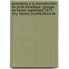 Prealables a la Reconstruction Du Proto-Tchadique. (Groupe de Travail, Septembre 1977, Ivry, France) (Contributions de door Jean Pierre Caprile