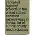Cancelled Highway Projects In The United States: Canceled Expressways In Florida, List Of Suffolk County Road Proposals