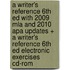 A Writer's Reference 6th Ed With 2009 Mla And 2010 Apa Updates + A Writer's Reference 6th Ed Electronic Exercises Cd-rom