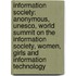 Information Society: Anonymous, Unesco, World Summit On The Information Society, Women, Girls And Information Technology