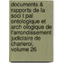 Documents & Rapports de La Soci T Pal Ontologique Et Arch Ologique de L'Arrondissement Judiciaire de Charleroi, Volume 26
