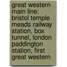Great Western Main Line: Bristol Temple Meads Railway Station, Box Tunnel, London Paddington Station, First Great Western door Source Wikipedia