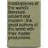 Masterpieces Of The World's Literature, Ancient And Modern : The Great Authors Of The World With Their Master Productions