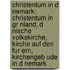 Christentum In D Nemark: Christentum In Gr Nland, D Nische Volkskirche, Kirche Auf Den Fur Ern, Kirchengeb Ude In D Nemark