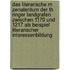 Das Literarische M Zenatentum Der Th Ringer Landgrafen Zwischen 1170 Und 1217 Als Beispiel Literarischer Interessenbildung