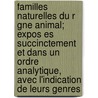 Familles Naturelles Du R Gne Animal; Expos Es Succinctement Et Dans Un Ordre Analytique, Avec L'Indication De Leurs Genres door Pierre Andre Latreille