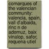 Comarques Of The Valencian Community: Valencia, Spain, Vall D'Albaida, Rinc N De Ademuz, Baix Vinalop, Safor, Requena-Utiel