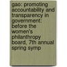 Gao: Promoting Accountability And Transparency In Government: Before The Women's Philanthropy Board, 7Th Annual Spring Symp door Source Wikia