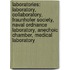 Laboratories: Laboratory, Collaboratory, Fraunhofer Society, Naval Ordnance Laboratory, Anechoic Chamber, Medical Laboratory