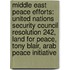 Middle East Peace Efforts: United Nations Security Council Resolution 242, Land For Peace, Tony Blair, Arab Peace Initiative