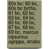 60s Bc: 60 Bc, 60s Bc Births, 61 Bc, 62 Bc, 63 Bc, 64 Bc, 65 Bc, 66 Bc, 67 Bc, 68 Bc, 69 Bc, Marcus Vipsanius Agrippa, Strabo