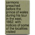 Sermons Preached Before The Prince Of Wales During His Tour In The East, 1862. With Notices Of Some Of The Localities Visited