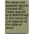 The Texas Civil Appeals Reports (Volume 42); Cases Argued And Determined In The Courts Of Civil Appeals Of The State Of Texas