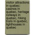 Visitor Attractions In Quebec: Casinos In Quebec, Heritage Railways In Quebec, Hiking Trails In Quebec, Lighthouses In Quebec