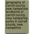 Geography Of Carroll County, New Hampshire: Landforms Of Carroll County, New Hampshire, Parks In Carroll County, New Hampshire