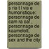Personnage De S Rie T L Vis E Humoristique: Personnage De Cam Ra Caf , Personnage De Kaamelott, Personnage De Sex And The City