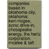 Companies Based In Oklahoma City, Oklahoma: Kerr-Mcgee, Sonic Drive-In, Chesapeake Energy, The Hertz Corporation, Mcafee & Taft