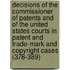 Decisions Of The Commissioner Of Patents And Of The United States Courts In Patent And Trade-Mark And Copyright Cases (378-389)