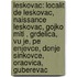Leskovac: Localit De Leskovac, Naissance Leskovac, Gojko Miti , Grdelica, Vu Je, Pe Enjevce, Donje Sinkovce, Oraovica, Guberevac