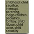 Childhood: Child Sacrifice, Interrupt, Parenting, Indigo Children, Pediatrics, Tomboy, Child Labour, Child Actor, Child Sexuality
