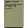 Urea Ammonium Nitrate Solutions From Belarus, Lithuania, Russia, And Ukraine: Investigations Nos. 731-Ta-1006-1009 (Preliminary). by United States International Trade