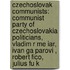 Czechoslovak Communists: Communist Party Of Czechoslovakia Politicians, Vladim R Me Iar, Ivan Ga Parovi , Robert Fico, Julius Fu K