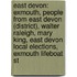 East Devon: Exmouth, People From East Devon (District), Walter Raleigh, Mary King, East Devon Local Elections, Exmouth Lifeboat St