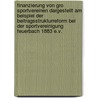 Finanzierung Von Gro Sportvereinen Dargestellt Am Beispiel Der Beitragsstrukturreform Bei Der Sportvereinigung Feuerbach 1883 E.V. door Tobias Buss