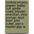 Hartford Whalers Players: Bobby Hull, Gordie Howe, Brendan Shanahan, Chris Pronger, Dave Keon, John Cullen, Jean-S Bastien Gigu Re