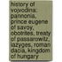 History Of Vojvodina: Pannonia, Prince Eugene Of Savoy, Obotrites, Treaty Of Passarowitz, Iazyges, Roman Dacia, Kingdom Of Hungary