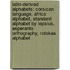 Latin-Derived Alphabets: Corsican Language, Africa Alphabet, Standard Alphabet By Lepsius, Esperanto Orthography, Rotokas Alphabet