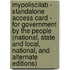 Mypoliscilab - Standalone Access Card - For Government By The People (National, State And Local, National, And Alternate Editions)
