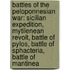Battles Of The Peloponnesian War: Sicilian Expedition, Mytilenean Revolt, Battle Of Pylos, Battle Of Sphacteria, Battle Of Mantinea