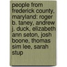 People From Frederick County, Maryland: Roger B. Taney, Andrew J. Duck, Elizabeth Ann Seton, Josh Boone, Thomas Sim Lee, Sarah Stup by Source Wikipedia