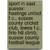 Sport In East Sussex: Hastings United F.C., Sussex County Cricket Club, Lewes F.C., Firle Hill Climb, Sussex County Football League