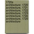 1720S Architecture: 1720 Architecture, 1721 Architecture, 1722 Architecture, 1723 Architecture, 1724 Architecture, 1725 Architecture