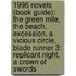 1996 Novels (Book Guide): The Green Mile, The Beach, Excession, A Vicious Circle, Blade Runner 3: Replicant Night, A Crown Of Swords