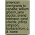 American Immigrants To Canada: William Gibson, Jane Jacobs, Svend Robinson, Carol Shields, Jeffrey Simpson, Barbara Frum, C. D. Howe