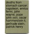 Deaths From Stomach Cancer: Napoleon, Enrico Fermi, John Wayne, Pope John Xxiii, Oscar Hammerstein Ii, Gertrude Stein, Patrick Henry