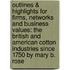 Outlines & Highlights For Firms, Networks And Business Values: The British And American Cotton Industries Since 1750 By Mary B. Rose