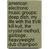 American Electronic Music Groups: Deep Dish, My Life With The Thrill Kill Kult, The Crystal Method, Garbage, Heavyweight Dub Champion