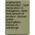 Anglicanism Introduction: Royal Declaration Of Indulgence, Dean And Canons Of Windsor, Samuel Gobat, Aspergillum, Bishop Of Edinburgh