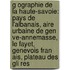 G Ographie De La Haute-Savoie: Pays De L'Albanais, Aire Urbaine De Gen Ve-Annemasse, Le Fayet, Genevois Fran Ais, Plateau Des Gli Res
